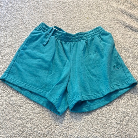 Champion Pants - Champion Blue Athletic Shorts Lightweight Elastic Fit